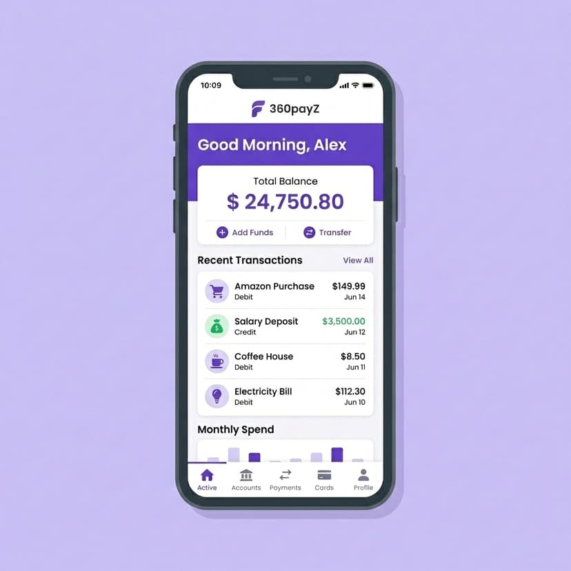 360payZ Mobile App Interface